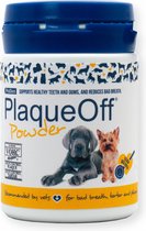 ProDen PlaqueOff Powder – 100% Natuurlijke gebitsreiniging voor honden voor een frisse adem en een schoon gebit - Met doseerschepje - 60 of 180 gram - 180 gram