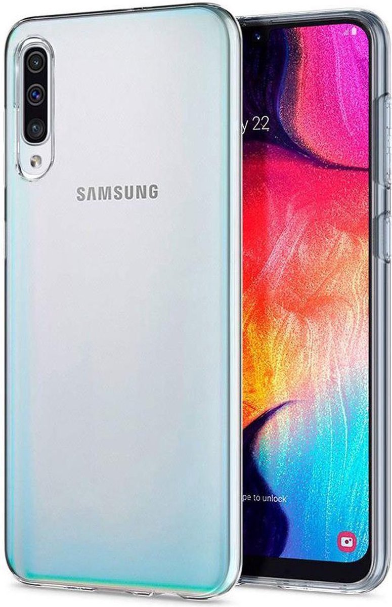 Samsung A50 Hoesje Transparant Siliconen Hoes Case Cover - Samsung Galaxy A50 Hoesje extra stevig