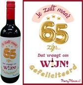 Etiquette vin Anniversaire 65 ans - Etiquette vin avec humour vin - Etiquette pour bouteille de vin - Cadeau Vin 65 ans