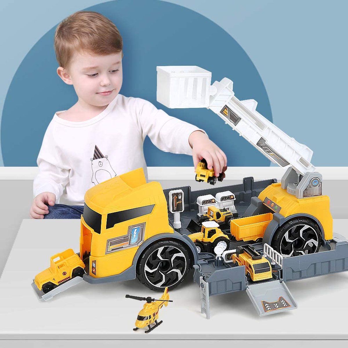 7€15 sur 9 en 1 Voiture Jouet Garcon,Avion Jouet Transporteur de Voitures  Cadeau pour Enfant Garçon Fille - Garage jouet - Achat & prix