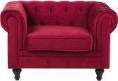 CHESTERFIELD - Chesterfield fauteuil - Rood - Fluweel