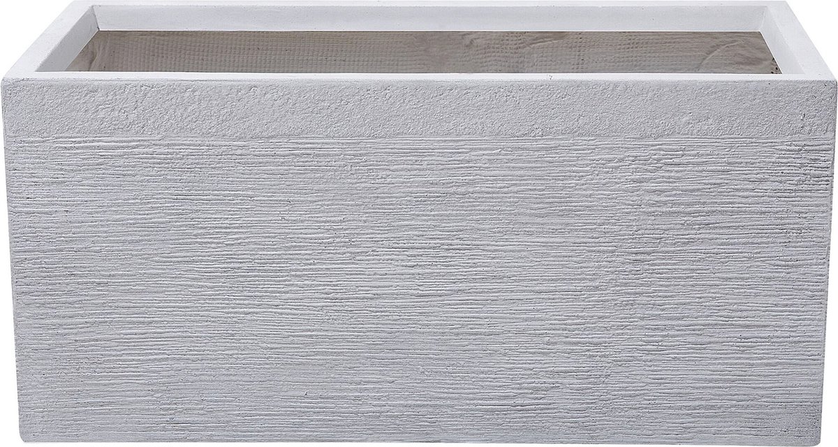 MYRA - Plantenbak - Wit - 80 cm - Klei-vezelmengsel