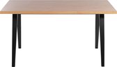LENISTER - Eettafel - Zwart/Lichte houtkleur - 90 x 150 cm - MDF