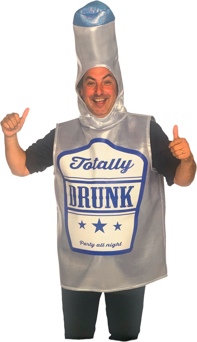 Drankfles kostuum 'Totally Drunk' voor volwassenen - One Size - Carnavalskleding