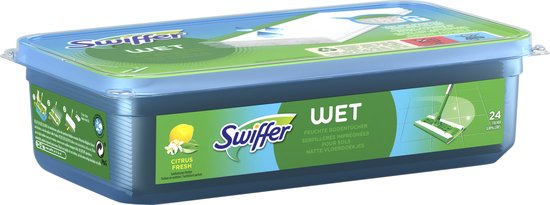 Swiffer Vloerreiniger - Vochtige Vloerdoekjes - Geur Van Citrus Fresh - Voordeelverpakking 2 x 24 doekjes - Swiffer