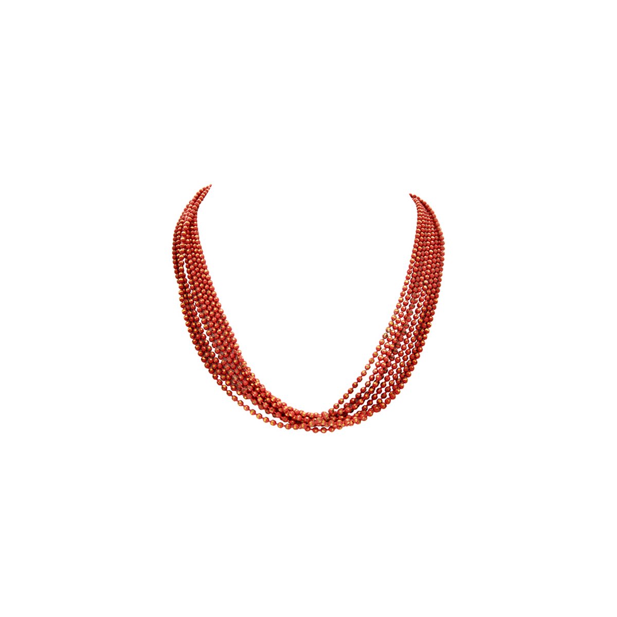 Les Cordes - Halsketting - Collier - DETTE - Rood - Metaal - Sieraad Dames - Juwelen