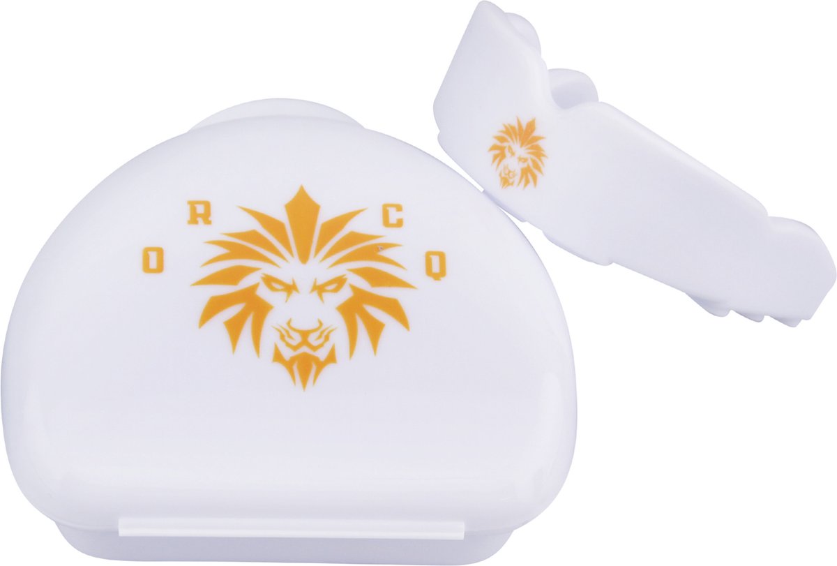 ORCQ Gebitsbeschermer - Mouthguard voor Boksen, Kickboksen en Hockey - Gebitsbeschermer voor de Jeugd/Junioren - Bitje met opbergdoosje - Wit