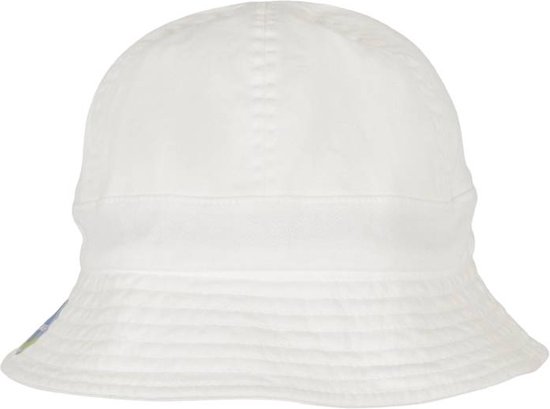 Flexfit - Eco Washing Flexfit Notop Tennis Bucket hat / Vissershoed - Wit