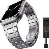 Bracelet de liaison AP en métal de Luxe MY PROTECT pour Apple Watch Series 1/2/3/4/5/6/7/8/SE 38/40/41mm - Bracelet inspiré AP - Argent