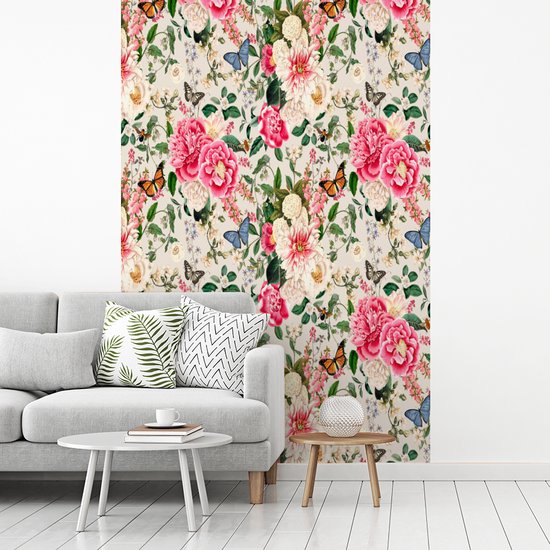 Papier peint - Papiers Papier peint photo Fleurs - Printemps - Insectes - Largeur 195 cm x Hauteur 300 cm