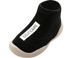Product: Antislip baby schoentjes - eerste loopschoentjes – Completebabyuitzet - maat 20,5 – 12-18 maanden - 13 cm - zwart, van het merk 