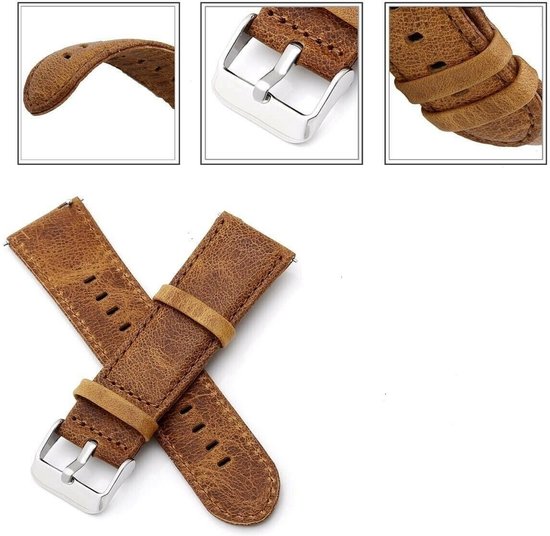 Bracelet en cuir Strap-it® Garmin Vivoactive 4 - 45 mm - marron