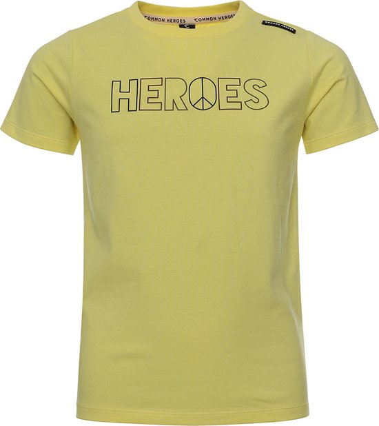 Common Heroes 2311-8416-500 jongens Shirt - Maat 158/164 - Geel van 95% Cotton 5% elastane