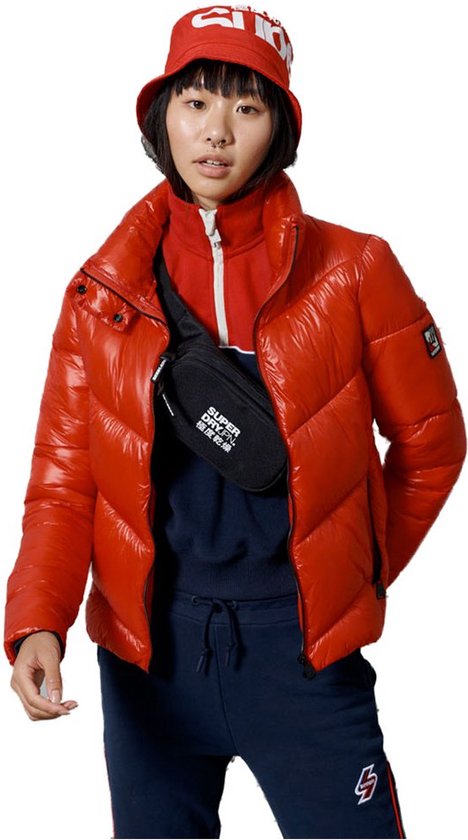Superdry Brooklyn Padded Jas Rood L Vrouw