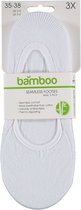 Apollo - 6-Pack - Bamboe Footies - No Show - Vochtabsorberend - Heren / Dames - wit - 39-42 - 121477000