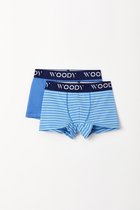 Woody Jongens Boxer Duopack Blauw 8A