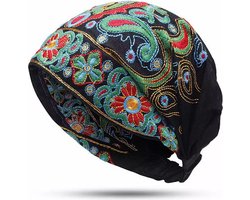 Beanie- Boasty ® Latina - Muts - uniseks - Dun stof - Beanie - Hippie - One size - hippie accessoires-retro - Hoed-kerstcadeau