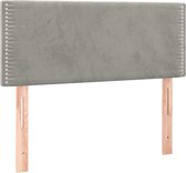 vidaXL Tête de lit Velours Gris clair 80x5x78/88 cm