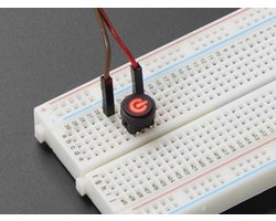 Mini Illuminated Momentary Pushbutton - Red Power Symbol Adafruit 3104