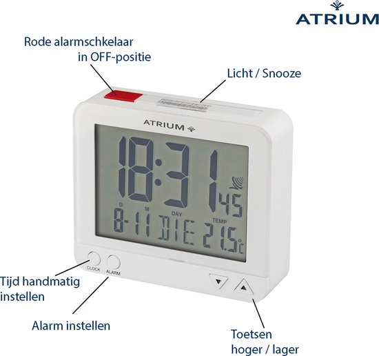 ATRIUM wekker - Radiogestuurd - Digitaal - Rosé - A760-17