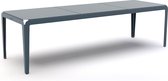 Weltevree | Bended Table | Aluminium Tuintafel 90 x 270 cm | Tuinmeubel, Buitentafel, Eettafel Buiten | Tuin Tafel 12 Personen | Grijsblauw