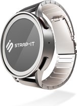 Strap-it Luxe titanium horlogeband - geschikt voor Huawei Watch GT 2 Pro / GT / GT 2 / GT 3 / GT 3 Pro 46mm / GT 4 46mm / GT Runner / Watch 3 - Pro / Watch 4 (Pro) / Watch Ultimate - zilver
