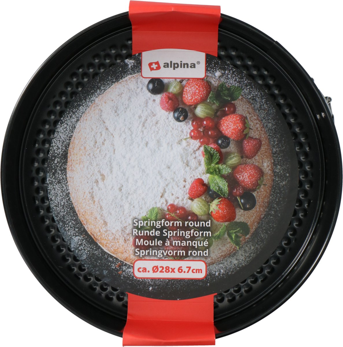 alpina Springvorm - Anti-Aanbaklaag - Metaal - Ø 28 x 6,7 CM - Zwart – foto 5