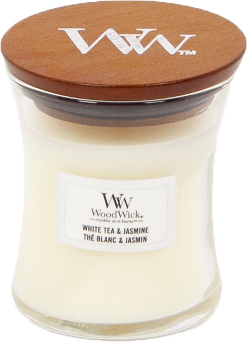 Woodwick White Tea & Jasmine Mini Candle Geurkaars bol