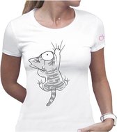 Chi - Chi Clutch Dames-T-shirt Wit - M