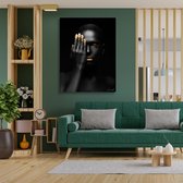 Luxe Canvas Schilderij Hide | 60x40 | Woonkamer | Slaapkamer | Kantoor | Muziek | Design | Art | Modern | ** 4CM DIK! 3D EFFECT**