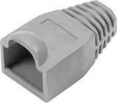 Netwerkplug huls voor RJ45 connectoren - kabel tot 6 mm - 10 stuks / Grijs
