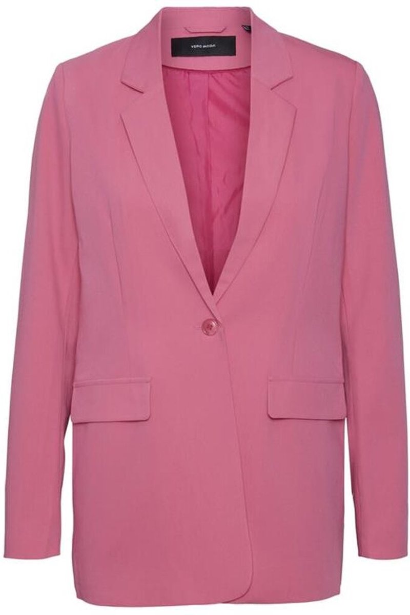 VERO MODA VMZELDA L/S BLAZER Shocking Pink Dames Blazer - Maat 36