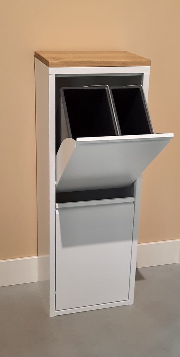 Brabantia Bo Hi afvalemmer 4 liter met kunststof binnenemmer • Wit • de Bijenkorf