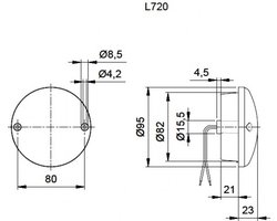 Jokon Achterlicht LED 720 Inbouw Rond