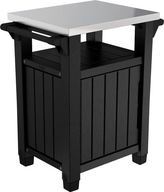 Keter Unity Classic BBQ tafel - 76,4x52x90 cm - 105L - Grafiet | bol.com