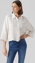 Vero Moda VMNATALI CROP SHIRT - Snow White White