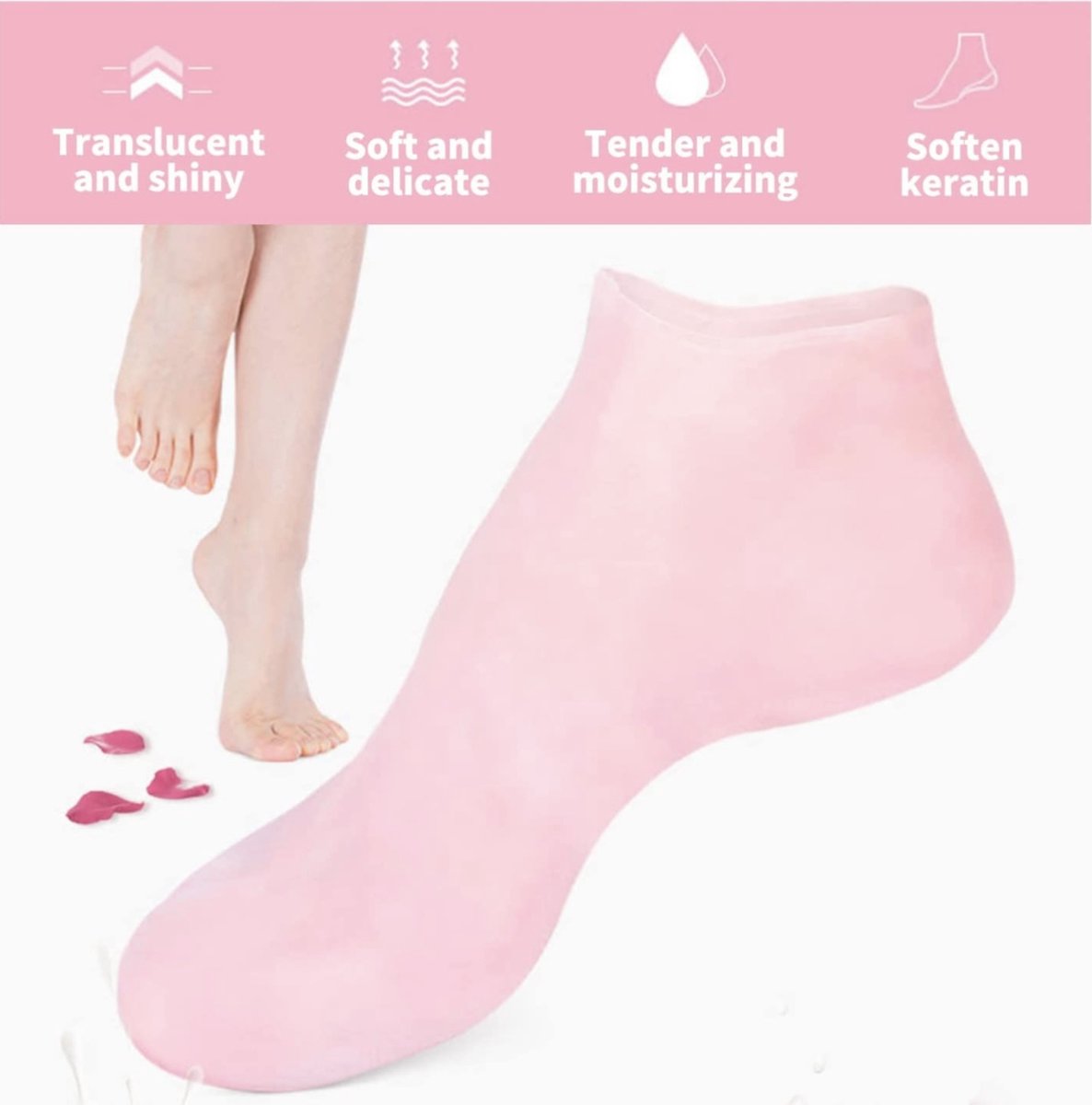 Hydraterende Siliconen Sokken ONE SIZE/ Maat 38-43/ Voeten Eeltsokken /Gel  hiel sokken... | bol