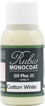 Rubio Monocoat Oil Plus 2C - Ecologische Houtolie in 1 Laag voor Binnenshuis - Cotton White, 20 ml