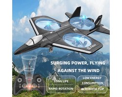 Wonky Monkey - RC Quadcopter Drone - Straaljager - 3 Propellors - Vliegtuig - 2.4 Ghz - Bestuurbaar Vliegtuig - Zwart