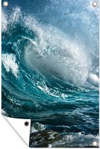 Muurdecoratie Oceaan - Golf - Water - 120x180 cm - Tuinposter - Tuindoek - Buitenposter