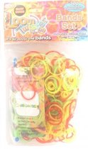 loombands junior rubber geel/rood/groen 300-delig