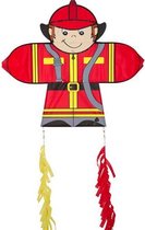 vlieger Skymate Fireman 71 x 64 cm polyester rood/geel
