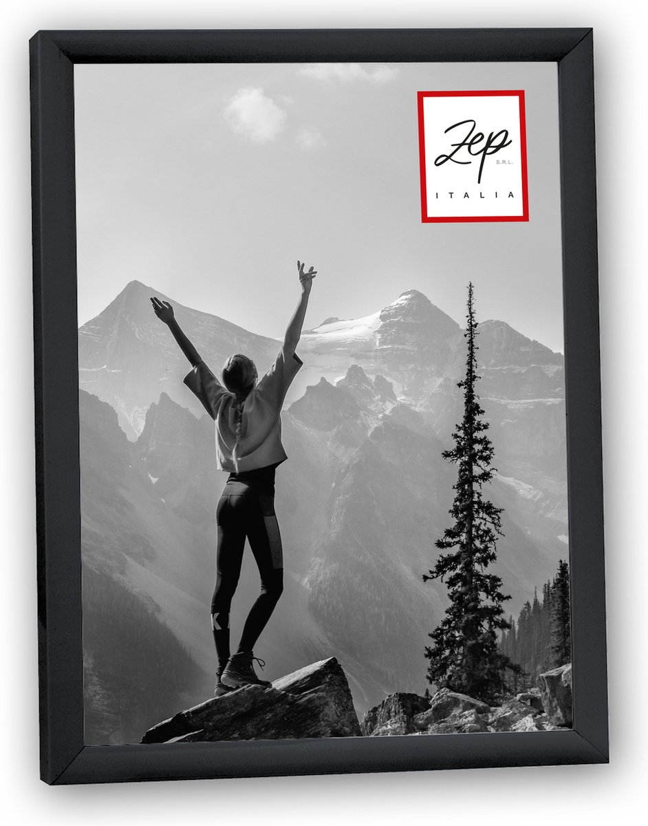 ZEP - Kunststof Fotolijst New Easy Zwart voor foto formaat 20x30 - KB4 - Zep
