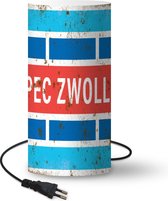 Lamp PEC Zwolle - Zwolle - Voetbal - 54 cm hoog - Ø25 cm - Inclusief LED lamp
