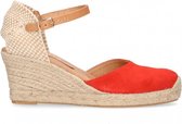 Van Dalen  - Espadrille Op Sleehak - Orange - 36