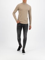 Purewhite -  Heren Slim Fit    T-shirt  - Bruin - Maat L