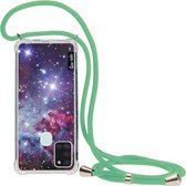 Casetastic Samsung Galaxy A21s (2020) Hoesje met koord - Lanyard Case - Nebula Galaxy Print