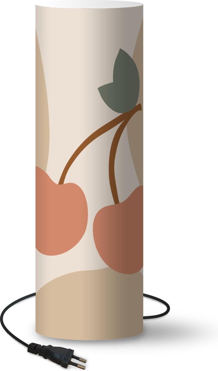 Lamp - Nachtlampje - Tafellamp slaapkamer - Fruit - Kersen - Zomer - 50 cm hoog - Ø15.9 cm - Inclusief LED lamp