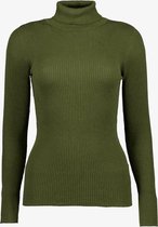 TwoDay dames rib coltrui - Groen - Maat XL