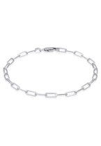 Elli Dames Armbanden Dames Links Ovale Basis Ketting Blogger Trend in 925 Sterling Zilver